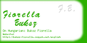fiorella buksz business card